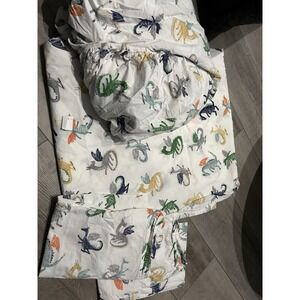 Pottery Barn Kids Drake Dragon Castle Organic Cotton Queen Sheet Set 4pcs